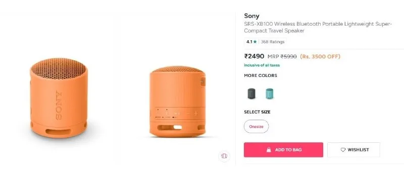 Sony Speaker at ₹2,139