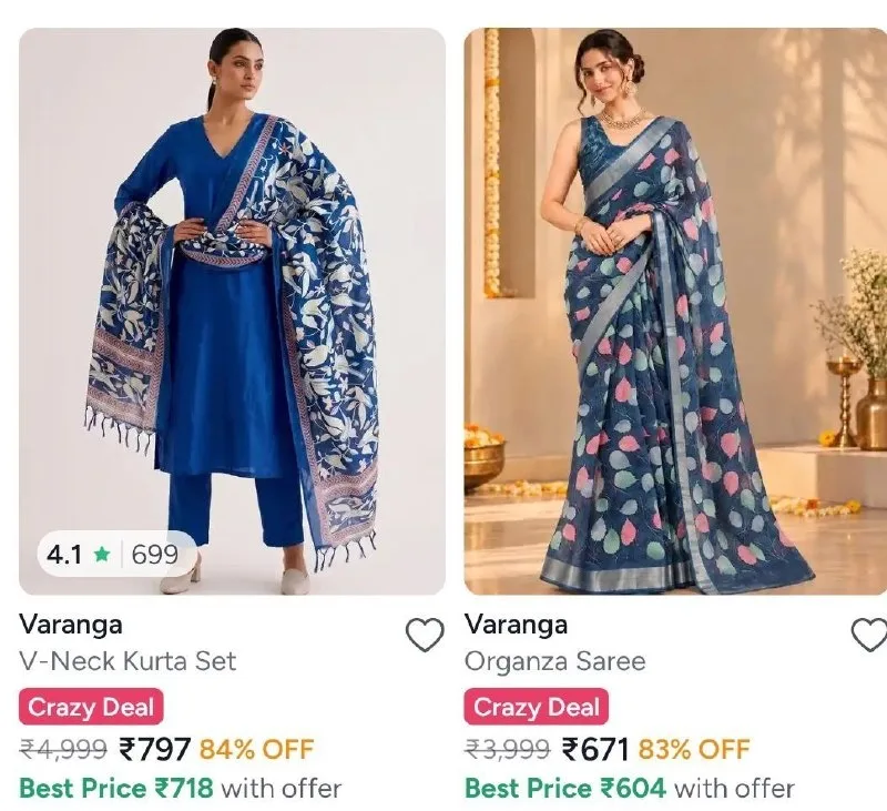 Upto 85% Off On Women Ethnic Wear