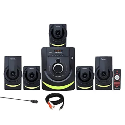 TRONICA Version:1 Atom Series LED Spectrum 5.1 Home Theater System with Bluetooth/SD Card/Pen Drive/FM/AUX Support & Remote (5.1) at ₹1,903