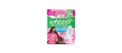 Whisper Ultra Skin Love Soft Sanitary Pads, XL (50 Pads) at ₹329