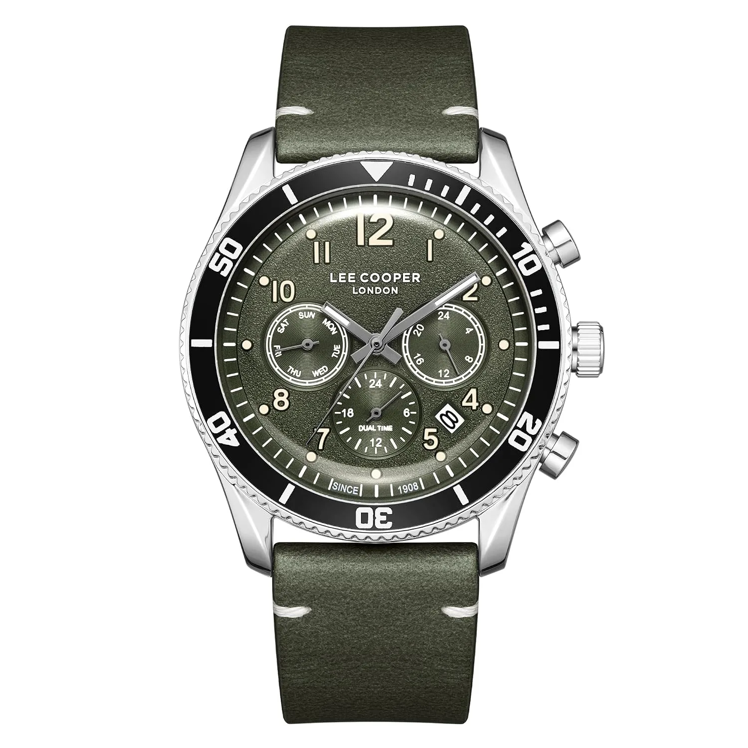 Lee Cooper Quartz Green Round Dial Men's Watch at ₹3,393