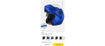 Studds Ninja 3G Double Visor Motorbike Helmet at ₹959