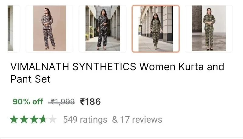 Women Kurta Pant Set at ₹186
