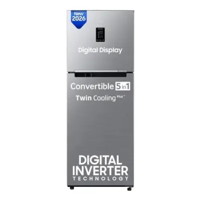 Samsung 301 L, 2 Star, Convertible 5-in-1 Digital Inverter with Display Frost Free Double Door Refrigerator at ₹29,640