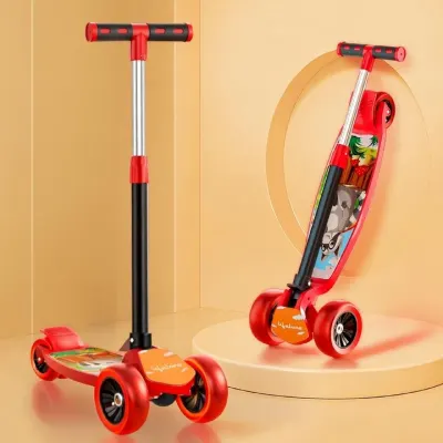 Lifelong Kick Scooter with Adjustable Height - Foldable - Skate for Kids with PVC Wheel at ₹649