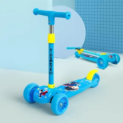 Kidsmate Cruiser Kick Scooter for Kids with Broad Wheels | 3-Wheel Skate Scooter for Boys & Girls of Ages 2-12 Years | Level Adjustable Heig at ₹699