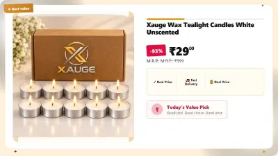 Xauge Wax Tealight Candles (10) at ₹29