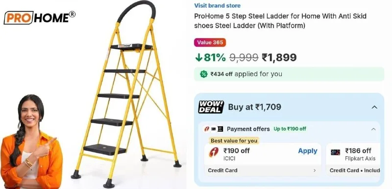 Loot Fast (5 Step Ladder) at ₹1,899