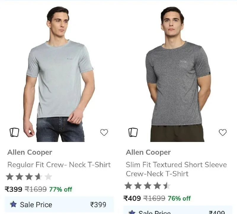AJIO LOOTT – Allen Cooper Clothing - Upto 80% Off