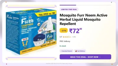 Mosquito Furr Neem Active Herbal Liquid Mosquito Repellent at ₹72