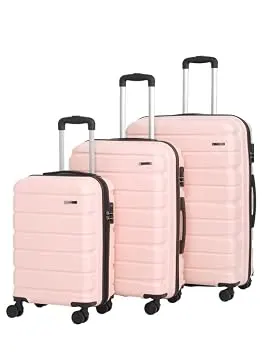 Teakwood Set of 3 8 Wheels Trolley Bag at ₹2,970