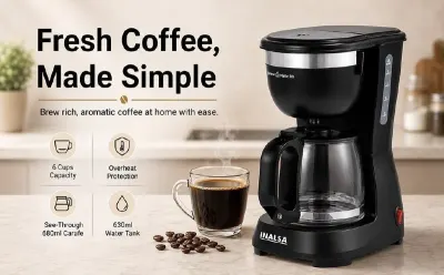 INALSA 6 Cups 650-Watt Coffee Maker at ₹1,009