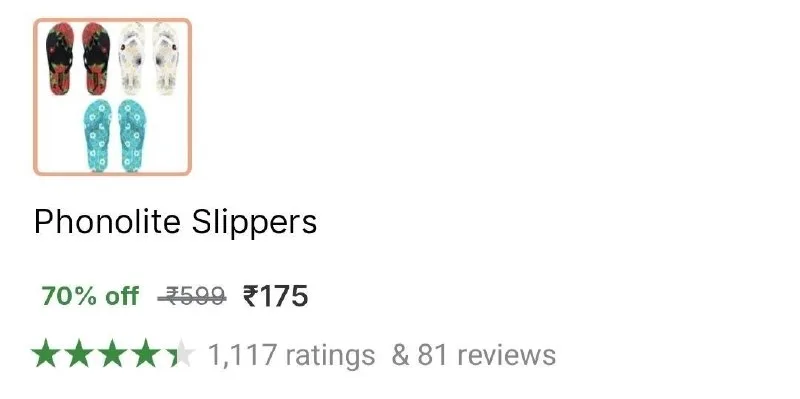 Set of 3 Slippers at ₹175