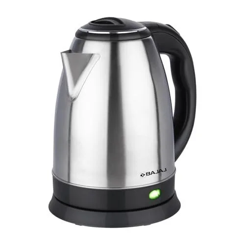 Bajaj KTX 1.8 Litre DLX Electric Kettle | 1350 Watts Kettle with Stainless Steel Body | Cordless Operation | Auto Shut-off Mechanism | 2-Yr  at ₹749