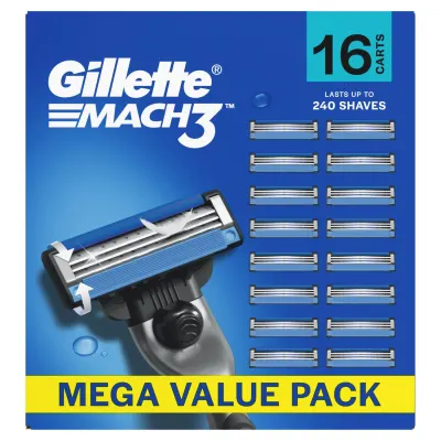Gillette Mach3 Shaving Blades for Men, 16 Cartridges at ₹1,499