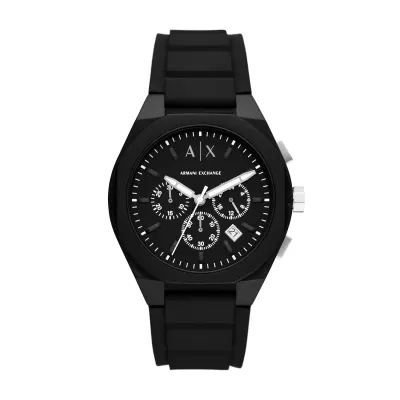 Armani Exchange Silicone Analog Black Dial Men Watch at ₹8,046