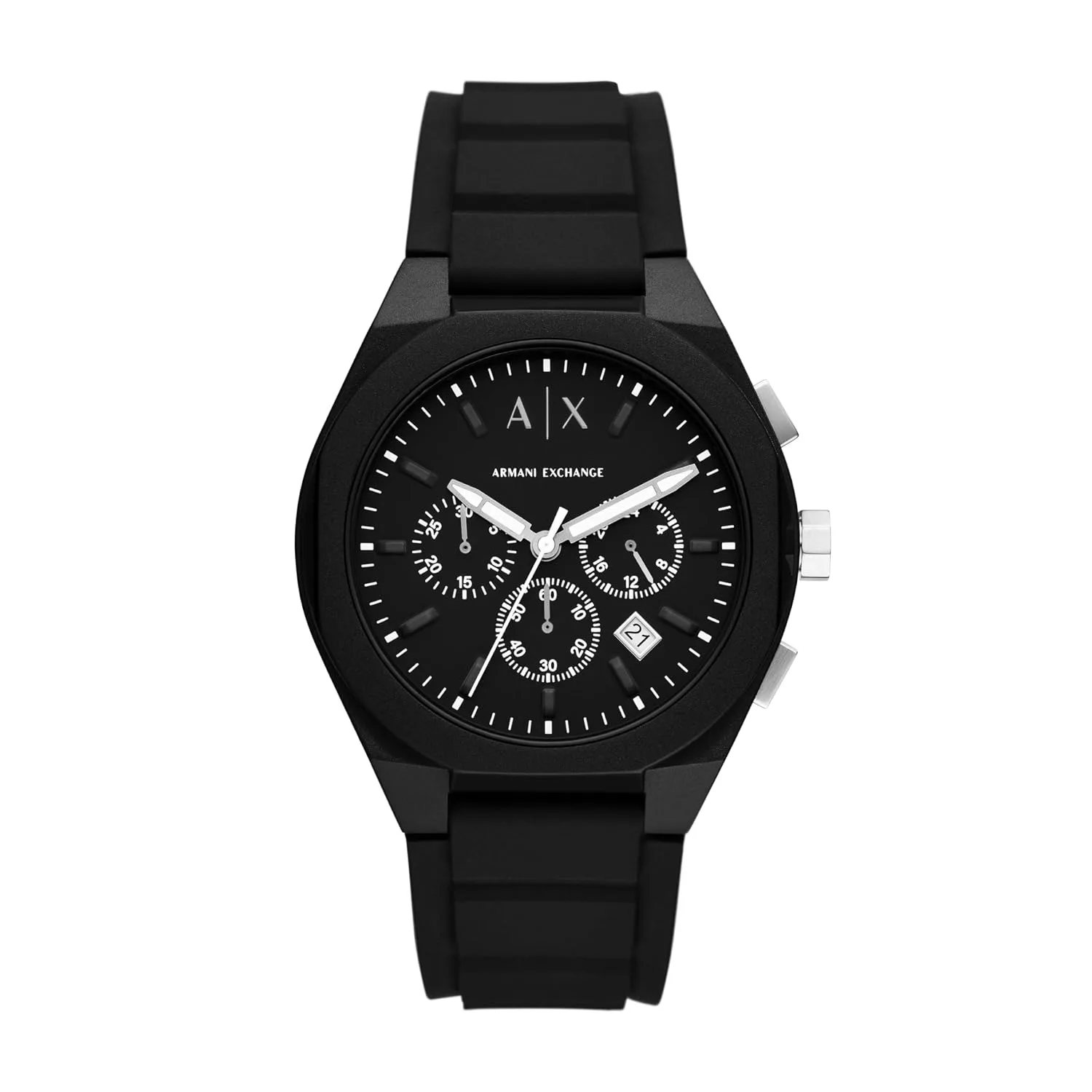 Armani Exchange Silicone Analog Black Dial Men Watch at ₹8,046