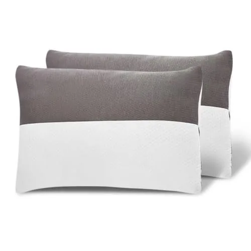 Wakefit Standard Sleeping Pillow Set of 2 with Adjustable Height | 27 x 16 Inch | Soft & Fluffy Siliconized Hollow Fiber Fill, Jacquard Cove at ₹717