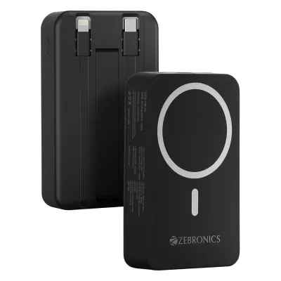 Zebronics 10000mAh MagSafe Wireless Power Bank at ₹1,199