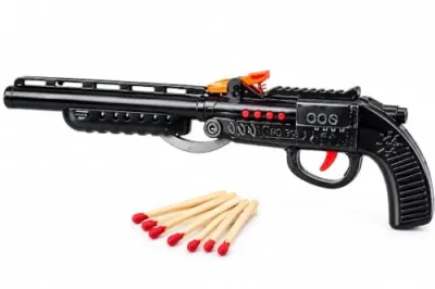 Matchstick Toy Gun for Kids – No Bullets Required | Safe Plastic Diwali Crack Sound Gun | Lightweight Action Shooting Toy for Boys & Girls at ₹120