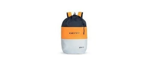 Gear Men/Women Voyager 15 Litre Small Casual Standard 2 Compartment Backpack/Daypack/Hiking Daypack/Drawstring Bag (Black-Yellow), Multicolo at ₹245