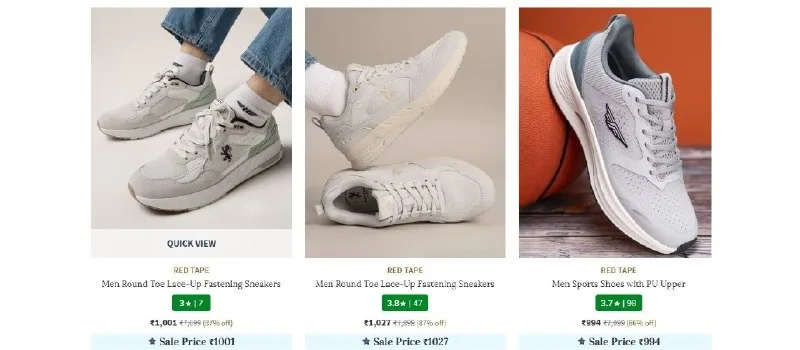 Upto 87% Off On Red Tape Shoes