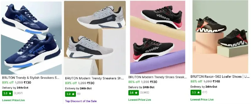 Shoes from ₹130