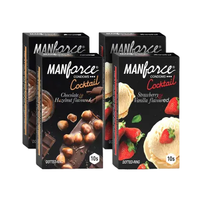 Manforce Cocktail Combo Pack (Set of 4, 40 Sheets) at ₹257