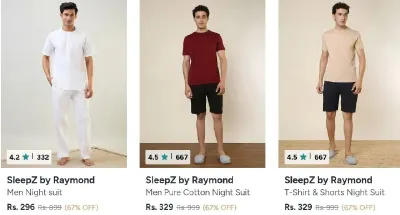 Raymond Men Night Suit from ₹296