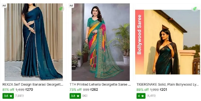 Georgette Saree, Cooking needs and 1 more
