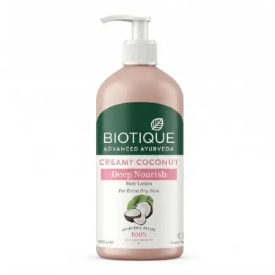 Biotique Creamy Coconut Deep Nourish Body lotion For Extra Dry Skin | Heals, Repairs, and Soothes the Skin | Moisturizing and Skin-Humidifyi at ₹120