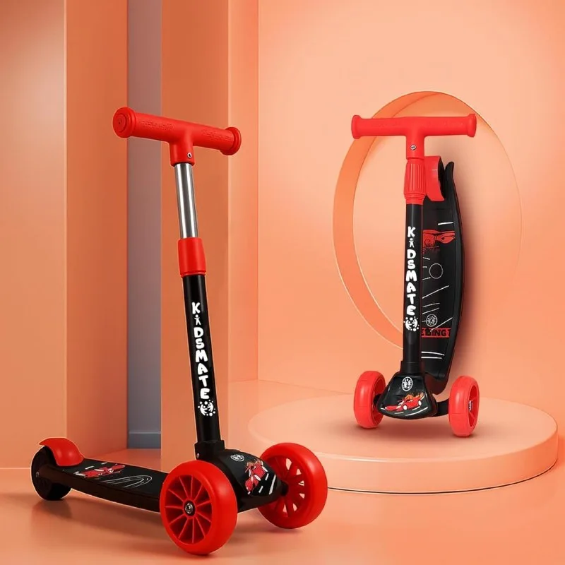 Kidsmate Cruiser Kick Scooter for Kids with Broad Wheels | 3-Wheel Skate Scooter for Boys & Girls of Ages 2-12 Years at ₹699