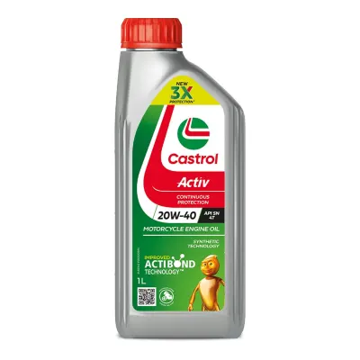 Castrol Activ 4T 20W-40 Engine Oil For Bikes, 1 Ltr at ₹482