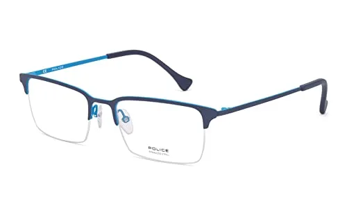 POLICE Eyewear| Square | Men | Medium | Matt Blue Metal Fram at ₹1,719