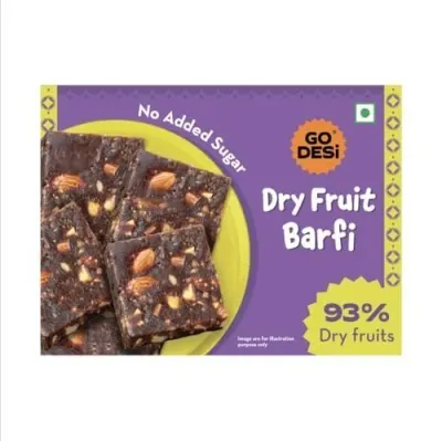 GO DESi Dates Dry Fruit Barfi - 200 grams | 93% Dry Fruits at ₹235