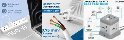 5 Meter Cable with Switches at ₹373