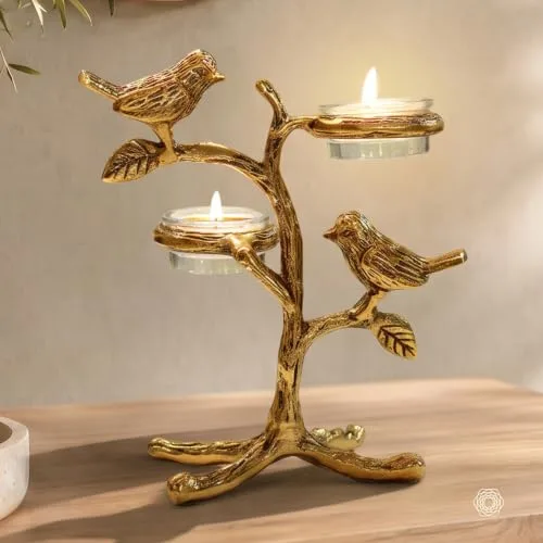 BEHOMA Metal Romantic Love Birds Tree Candle Valentines Day at ₹1,203
