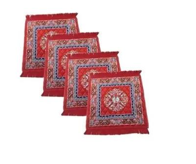 AAZEEM Prayer Rectangular Mat | Velvet Aasan Mat | Meditatio at ₹234