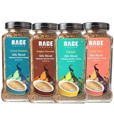 Rage Coffee Silk Blend Instant Coffee Combo Pack of 4 | Clas at ₹721
