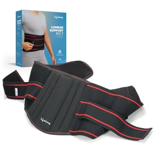 Lifelong Lumbar Sacral Belt | Universal Fit for Men & Women| Free Size - Back Support Brace for Pain Relief | Posture Correction & Lower Bac at ₹419