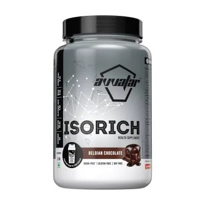 Avvatar Isorich Whey Protein Isolate (1 kg, Belgian Chocolate) at ₹4,964