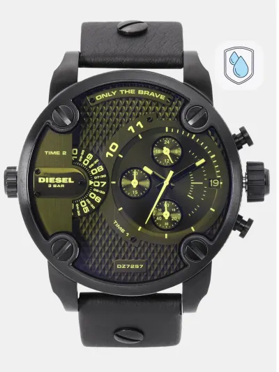 DIESEL Men Black Analogue Watch at ₹8,573
