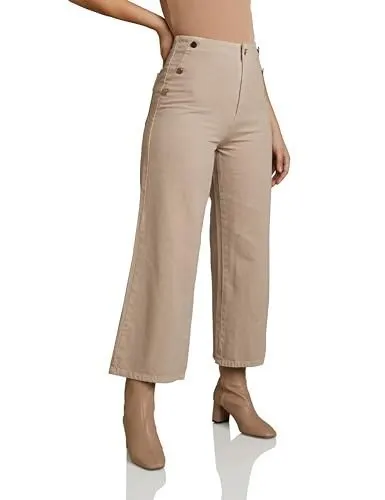 Symbol Women High Rise Cropped Length Denim Culottes (Available in Plus Sizes) at ₹249