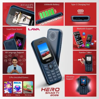 Lava Dual Sim Keypad Phone at ₹956