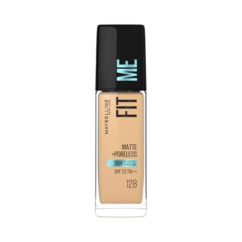 Maybelline New York Fit Me Matte + Poreless Liquid Foundation, 128 Warm at ₹262