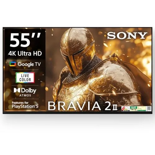 Sony 139 cm (55 inches) BRA 2M2 Series 4K Ultra HD Smart LED Google TV at ₹52,940