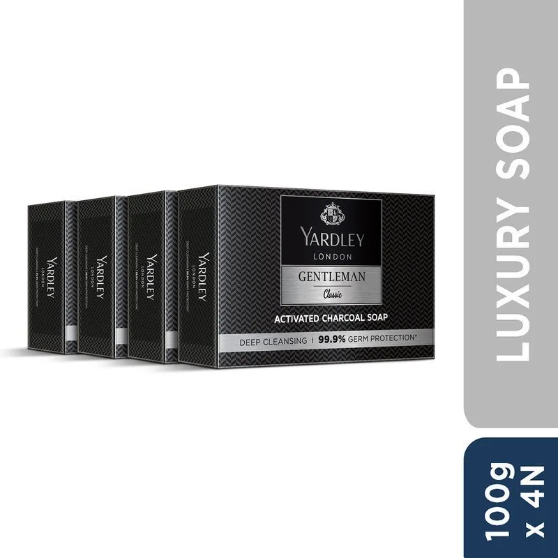 Yardley Charcoal Soap, 100G, (Set of 4) at ₹154