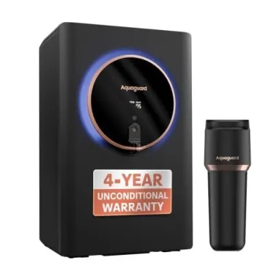 Aquaguard Aspire Glow RO+UV+Copper+Alkaline Water Purifier | India's 1st 4-Year Unconditional Warranty | Intelligent Halo Lights| No AMC Req at ₹14,49