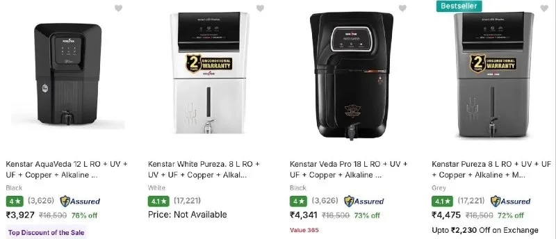 LOOT : Upto 80% Off On Kenstar Water Purifiers