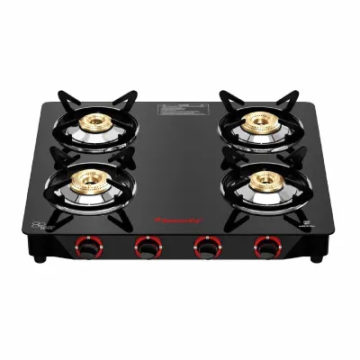 Butterfly Smart 4 Burner Glass Top Gas Stove with Manual Ignition at ₹3,899